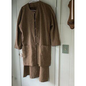 Vintage Skirt Suit Marianne Novobatzky NY Lagenlook Houndstooth Jacket Modest